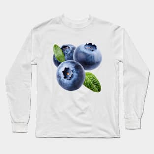 Blueberry on a transparent background Long Sleeve T-Shirt